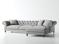 Divano angolare - Tessuto-Legno - 292x170x86 cm - Grigio - Chesterfield