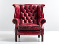 Poltrona - pelle - 93x86x104 cm - rosso - Chesterfield vintage