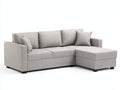 Divano angolare - Tessuto - 250x158x83 cm - Beige sabbia - Moderno