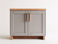 Credenza-legno-MDF-98x36x82 cm-grigio tortora-rovere naturale-nordico
