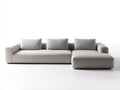 Divano angolare - Tessuto - 272x168x78 cm - Beige chiaro - Moderno