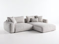 Divano angolare - Tessuto - 262x172x76 cm - Beige chiaro - Moderno