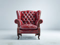 Poltrona - pelle - 94x87x103 cm - rosso - Chesterfield classico