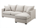 Divano angolare - Tessuto - 252x162x84 cm - Beige chiaro - Moderno