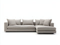 Divano angolare - Tessuto - 286x172x82 cm - Beige sabbia - Moderno