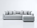 Divano angolare - Tessuto - 278x170x82 cm - Grigio chiaro - Moderno