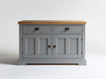 Credenza-legno-MDF-118x41x83 cm-grigio ardesia-rovere naturale-tradizionale moderno