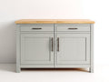 Credenza-legno-MDF-124x39x86 cm-grigio perla-rovere naturale-country moderno